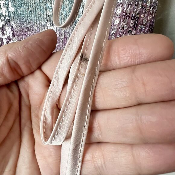 ModCloth Take A Shine Sequin Wrap Dress Rainbow Long Sleeve Women’s XS - Picture 4 of 15